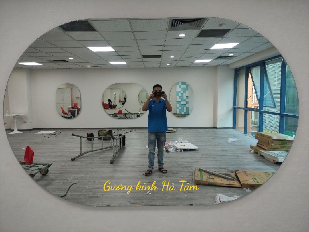 Lắp đặt gương phòng tập yoga khách tại Hải Phòng